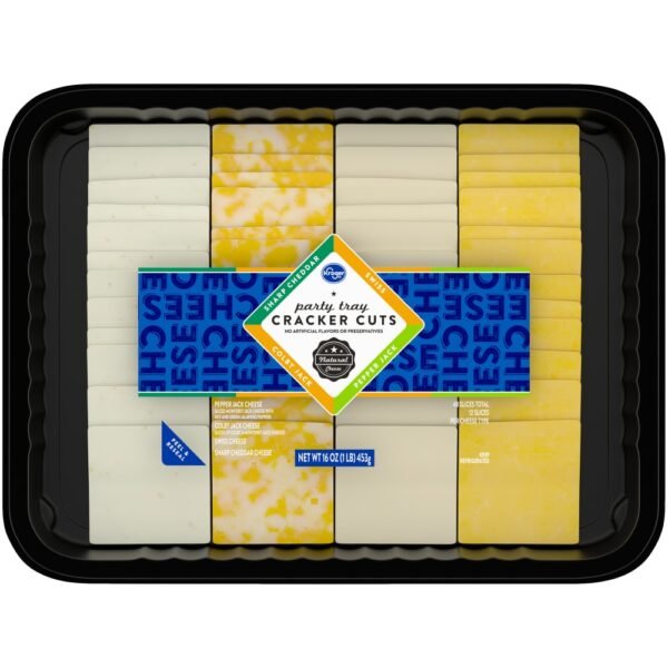 Kroger® Sharp Cheddar Swiss Colby Jack Pepper Jack Cracker Cuts Party Tray Sliced Cheese