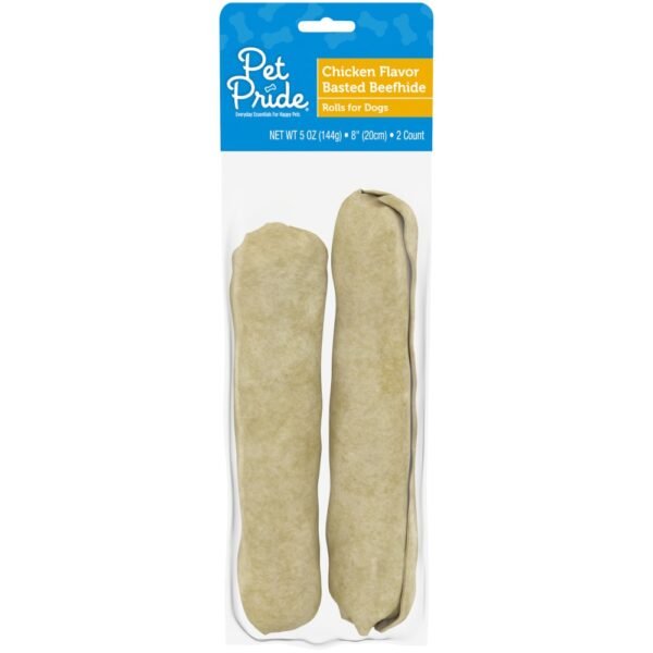 Pet Pride® Chicken Flavor Basted Beefhide Rolls Dog Treats
