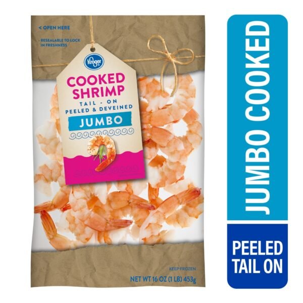 Kroger® Jumbo Shrimp Cooked Peeled & Deveined Tail On
