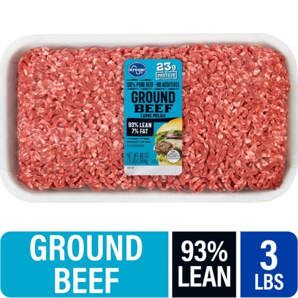 Kroger® 93/7 Ground Beef Tray 3 LB