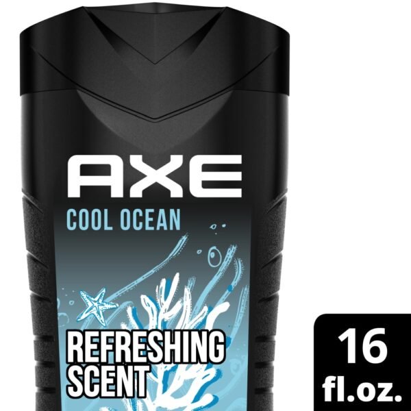 AXE Cool Ocean Men's Body Wash Clean Fresh Scent With 100% Plant-Based Moisturizers
