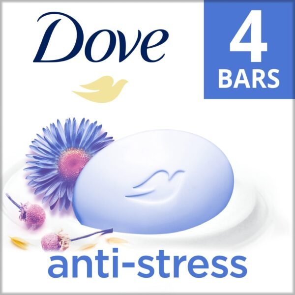 Dove Calm Skin 4 Count Skin Beauty Bar Soap Anti-Stress Moisturizes To Calm Skin