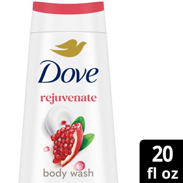 Dove Body Wash for 24hr Lotion-Soft Skin Rejuvenate Pomegranate & Hibiscus Moisturizing Cleanser