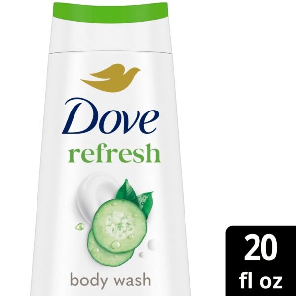 Dove Body Wash for 24hr Lotion-Soft Skin Refresh Cucumber and Green Tea Moisturizing Skin Cleanser