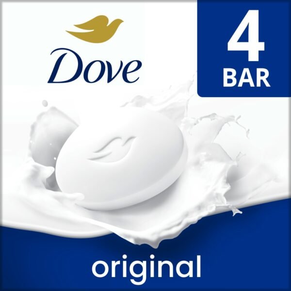 Dove Beauty Bar Soap for Soft Smooth Skin Original with 1/4 Moisturizing Cream