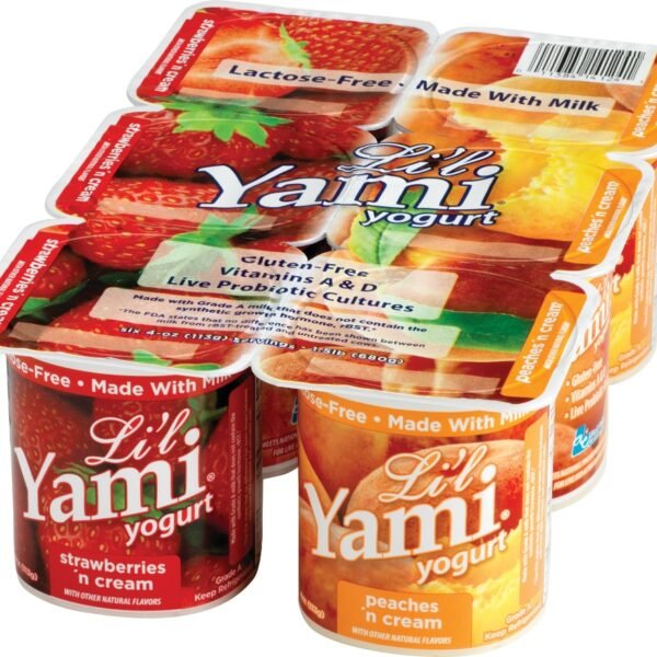 Yami Strawberries N Cream and Peaches N Cream Kids Yogurt Cups