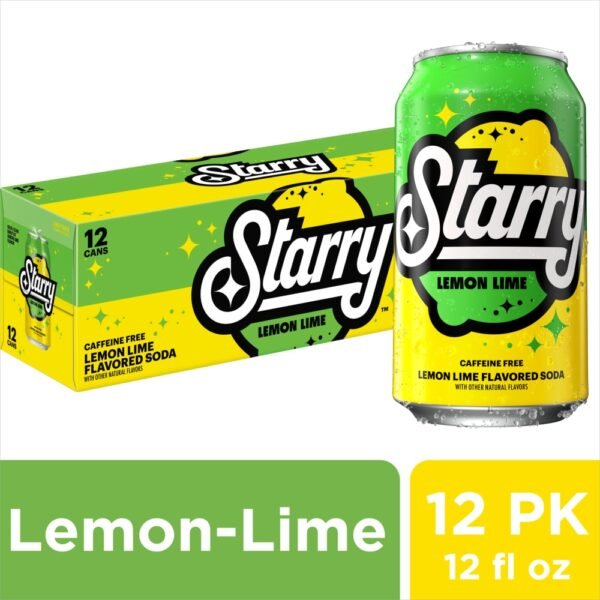 Starry™ Lemon Lime Caffeine Free Soda Cans
