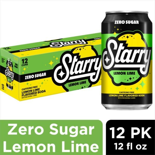 Starry™ Zero Sugar Lemon Lime Caffeine Free Soda Cans