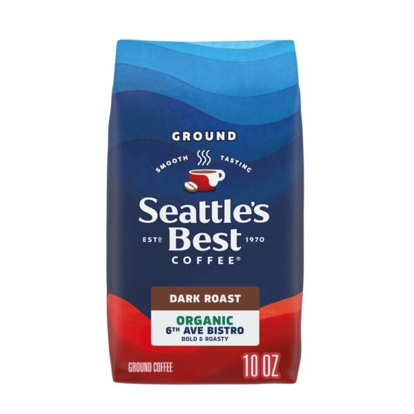 Seattle’s Best Coffee 6th Ave Bistro Dark Roast Organic Ground Coffee
