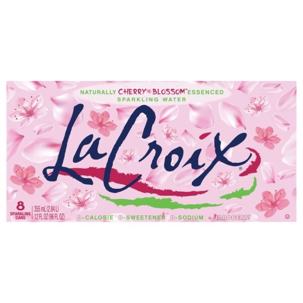 LaCroix® Cherry Blossom Naturally Essenced Flavored Sparkling Water Cans 8 Pk