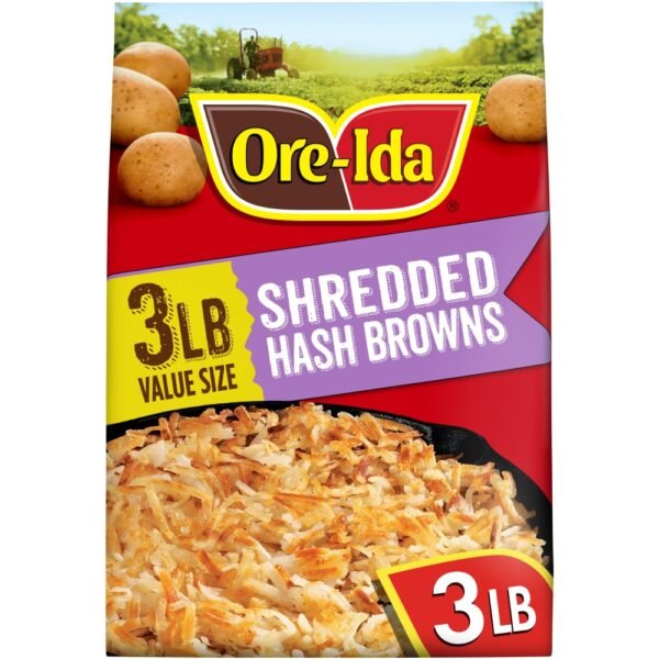 Ore-Ida Shredded Hash Browns Frozen Potatoes Value Size