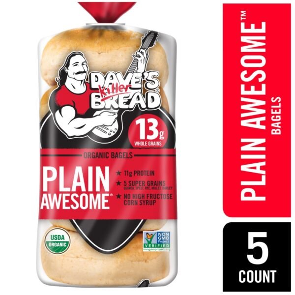 Dave's Killer Bread Plain Awesome Bagels Organic Bagels