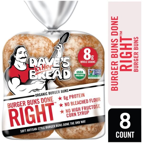 Dave's Killer Bread® Burgers Done Right™ Organic White Bread Hamburger Buns