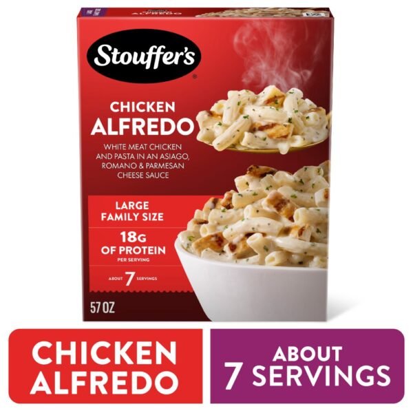 Stouffer’s Chicken Alfredo Pasta Large Family Size Frozen Chicken Pasta Frozen Dinners