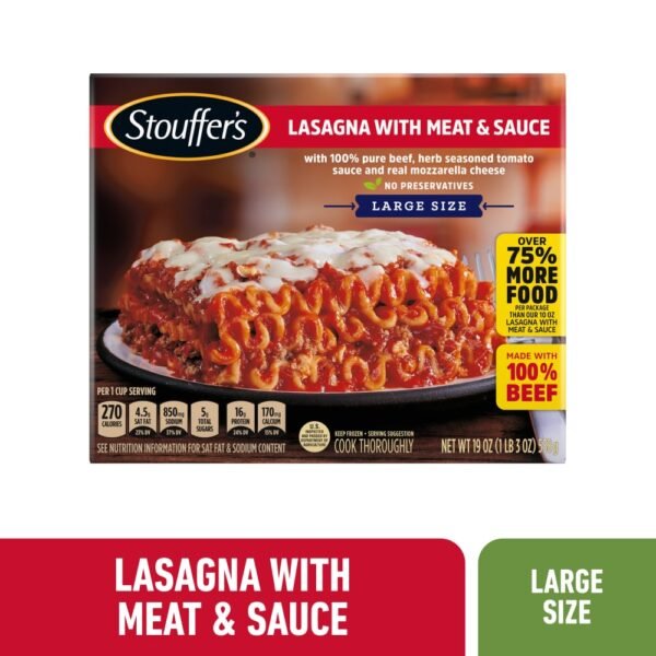 Stouffer's Large Size Lasagna with Meat and Sauce Frozen Meal