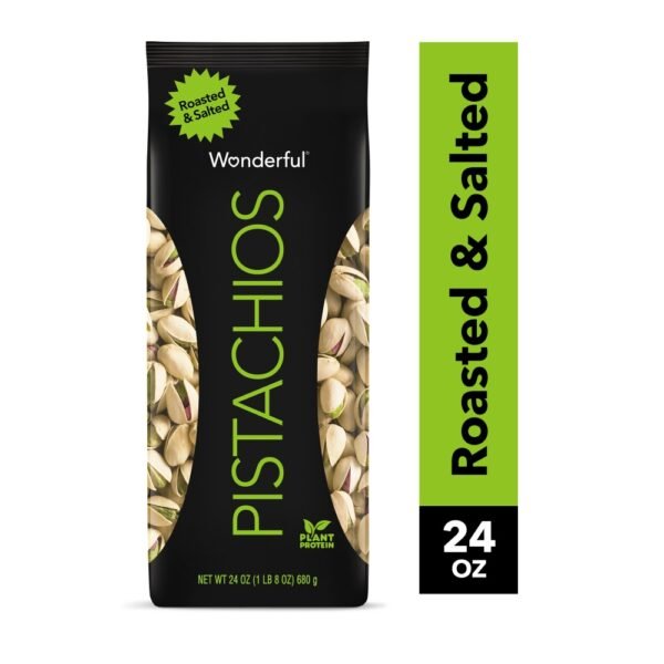 Wonderful Pistachios, In Shell Roasted & Salted Pistachios, 24 Ounce Bag
