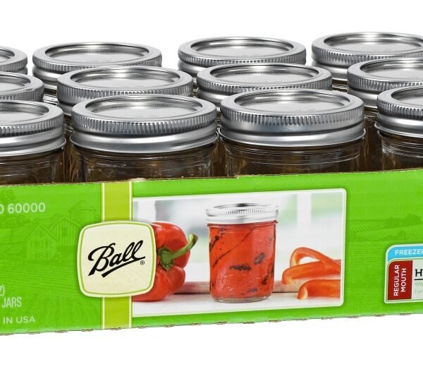 Ball® Regular Mouth Glass Half Pint Mason Jars