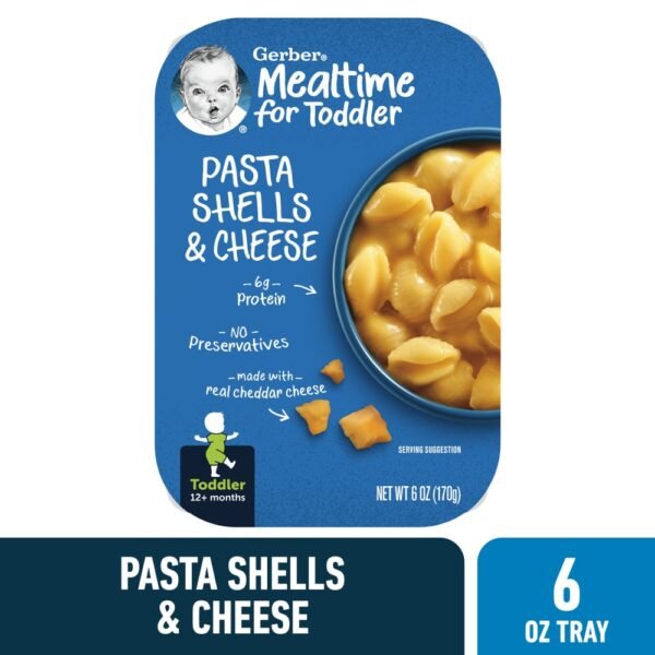 Gerber Mealtime for Toddler Pasta Shells and Cheese Toddler Food