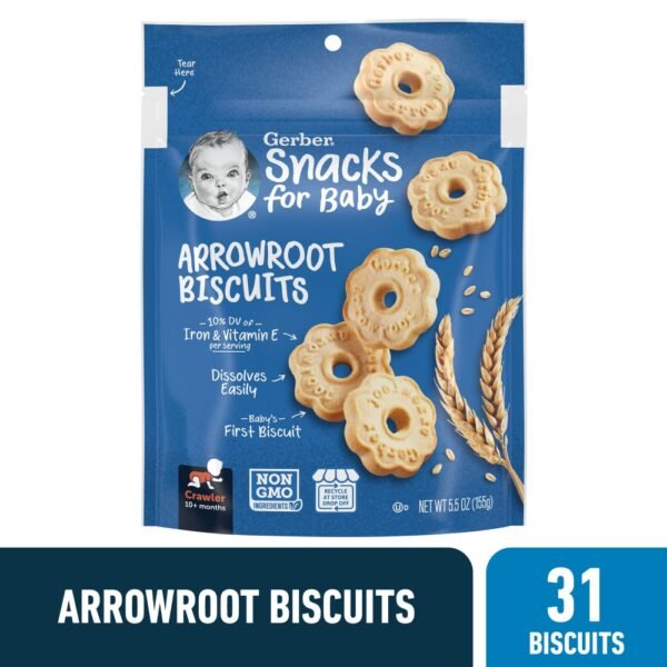 Gerber® Crawlers Arrowroot Biscuits Snacks for Baby