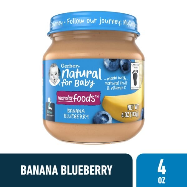Gerber 2nd Foods Natural for Baby Wonder Foods Baby Food Banana Blueberry