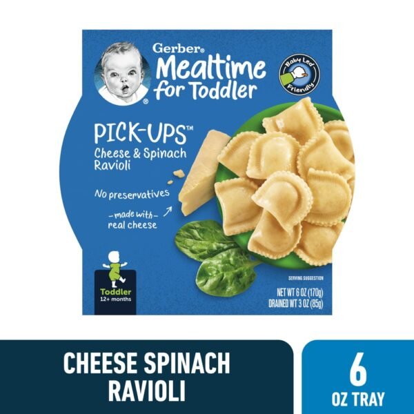 Gerber Pick-Ups Cheese and Spinach Ravioli Toddler Meal