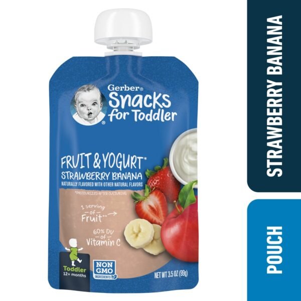 Gerber Snacks for Toddler Fruit and Yogurt Strawberry Banana