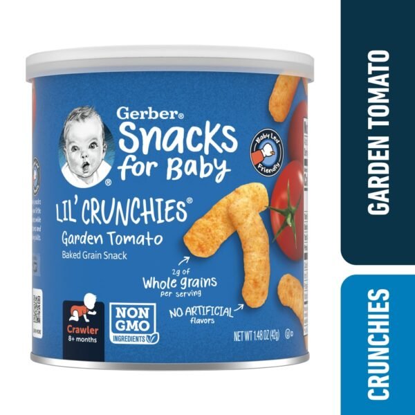 Gerber Snacks for Baby Lil Crunchies Garden Tomato Puffs