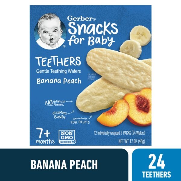 Gerber® Crawler Banana Peach Teether Snack for Baby