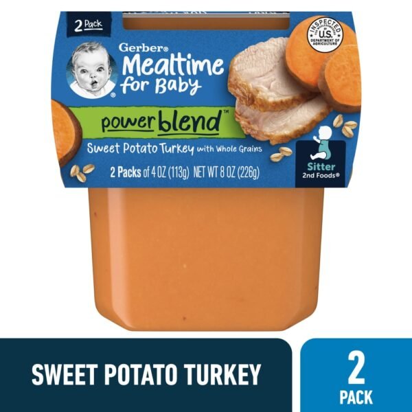 Gerber 2nd Foods Baby Foods Sweet Potato and Turkey with Whole Grains Dinner