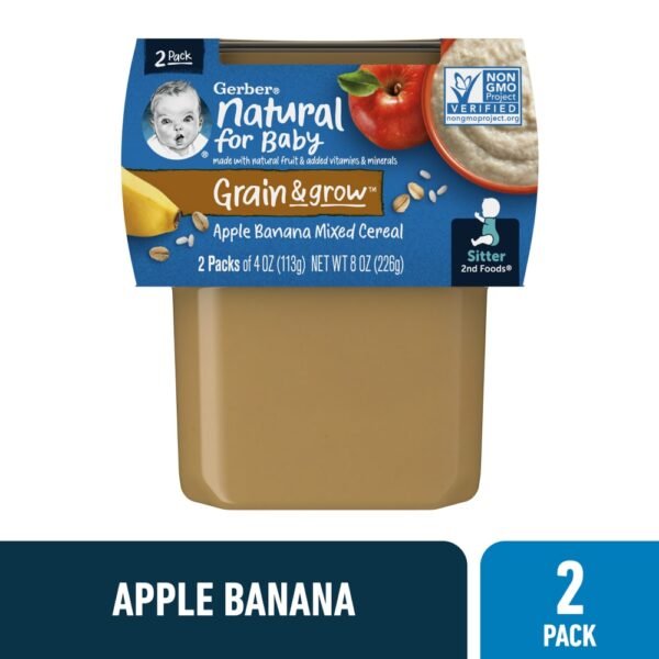 Gerber® 2nd Foods Apple Banana with Mixed Cereal Baby Food Tubs