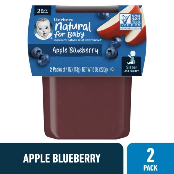 Gerber 2nd Foods Natural for Baby Baby Food Apple Blueberry