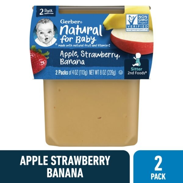Gerber 2nd Foods Natural for Baby Baby Food Apple Strawberry Banana