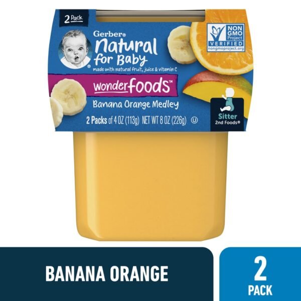 Gerber 2nd Foods Baby Food Banana Orange Medley