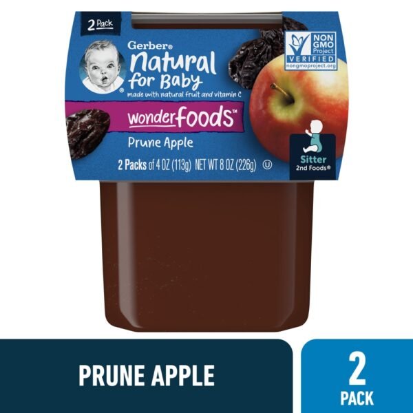 Gerber 2nd Foods Natural for Baby WonderFoods Baby Food Prune Apple