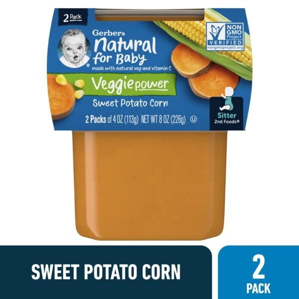 Gerber 2nd Foods Natural for Baby Veggie Power Baby Food Sweet Potato Corn
