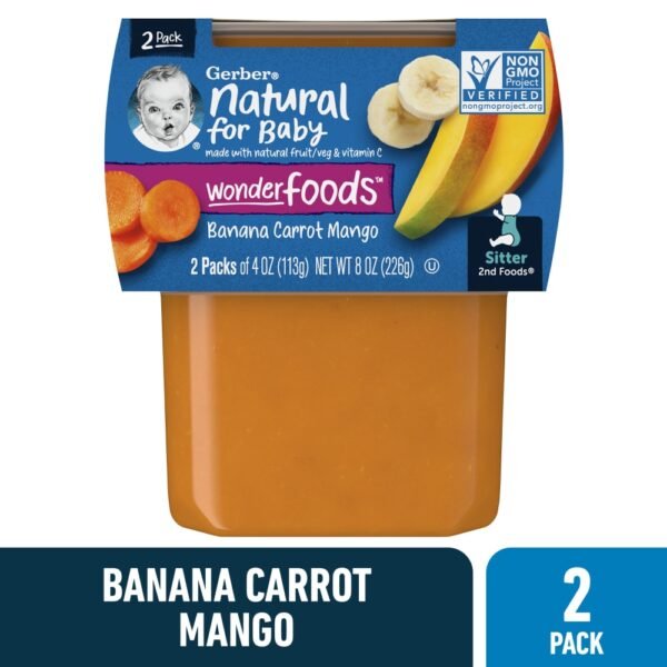 Gerber 2nd Foods Natural for Baby WonderFoods Baby Food Banana Carrot Mango