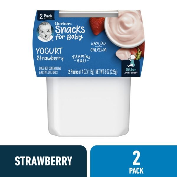 Gerber Yogurt Blends Stage 3 Baby Snacks Strawberry
