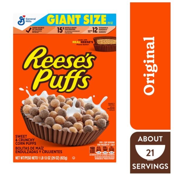 General Mills Reese’s Puffs Chocolatey Peanut Butter Giant Size Cereal