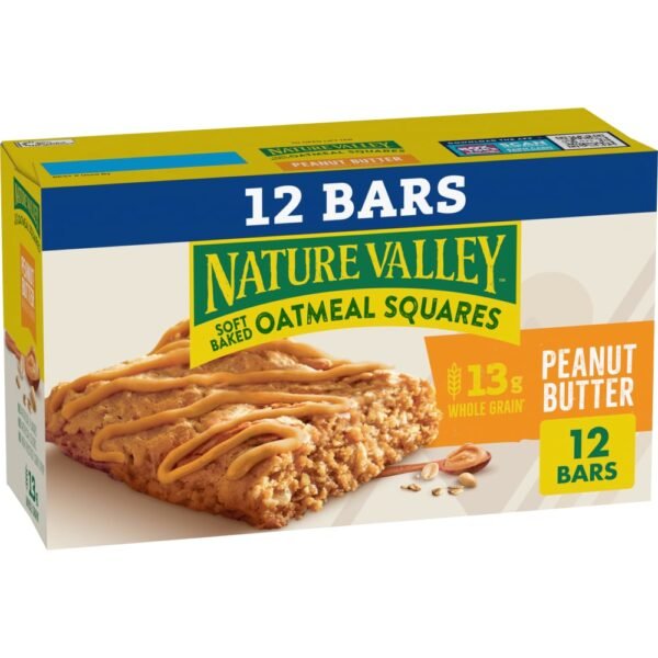 Nature Valley Soft Baked Oatmeal Squares Peanut Butter Breakfast bars