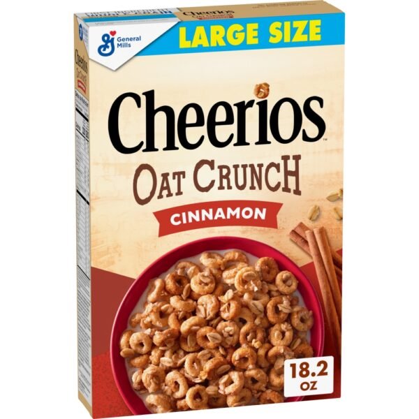 General Mills Cheerios Oat Crunch Cinnamon Large Size Cereal