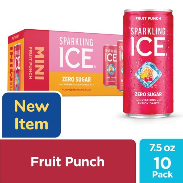 Sparkling Ice® Zero Sugar Fruit Punch Sparkling Water Mini Cans