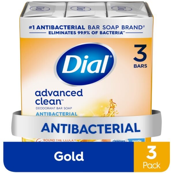 Dial® Advanced Clean™ Bar Soap Gold Antibacterial Dermatologist Tested Cleansing