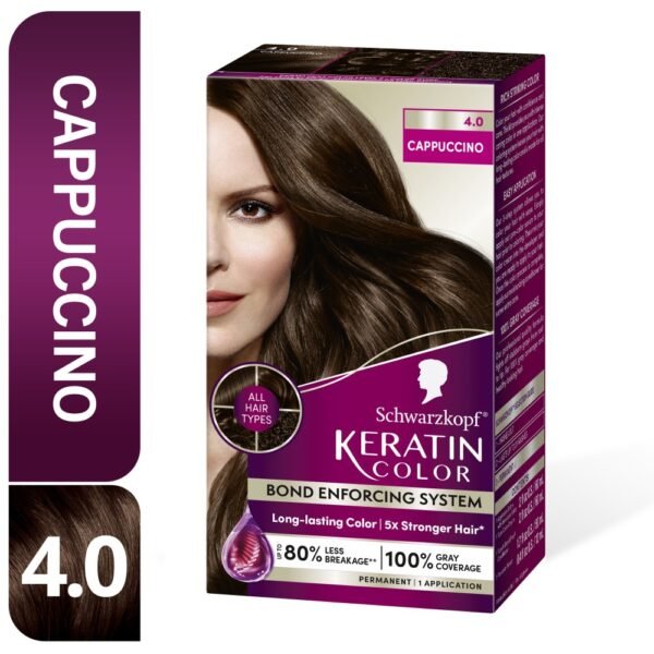 Schwarzkopf® Keratin Permanent Hair Color Kit - 4.0 Capuccino