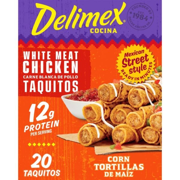 Delimex Chicken Corn Taquitos Frozen Snacks