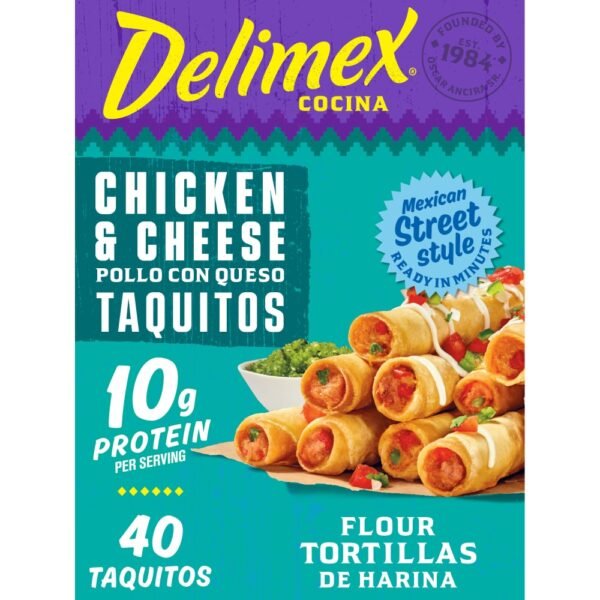 Delimex Chicken & Cheese Flour Taquitos Frozen Snacks