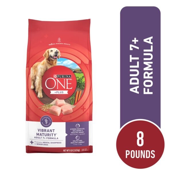 Purina ONE +Plus Vibrant Maturity Adult 7+ Dry Dog Food Chicken & Rice