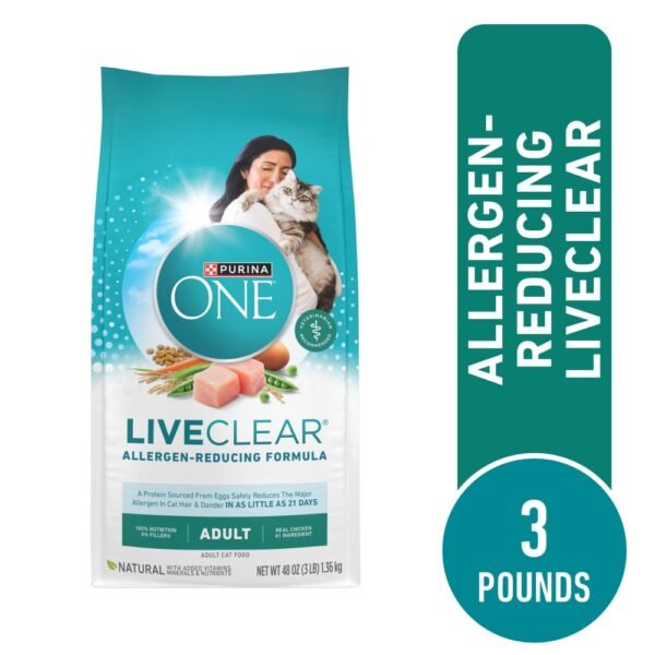 Purina ONE LiveClear Allergen-Reducing Adult Dry Cat Food Dry Formula Real Chicken