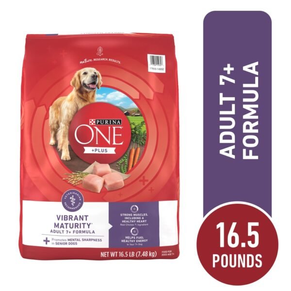 Purina ONE +Plus Vibrant Maturity Adult 7+ Dry Dog Food Chicken & Rice