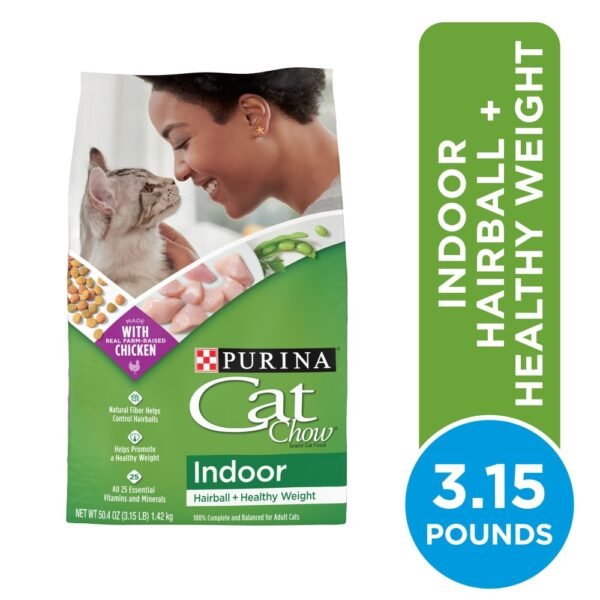 Purina Cat Chow Indoor Hairball + Healthy Weight Adult Dry Cat Food Real Chicken