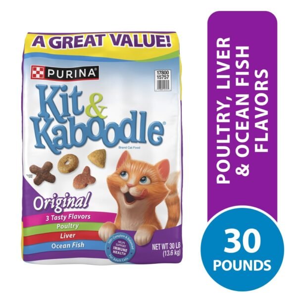 Purina Kit & Kaboodle Adult Dry Cat Food Poultry Liver and Ocean Fish Flavors